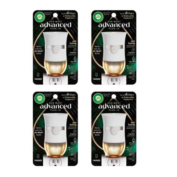 Air Wick Advanced Plug in Scented Oil Air Freshener Essential Oils Warmer 4 Pack - Picture 1 of 1